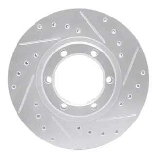 R1 Concepts EDZ-73051R Brake Rotor Drilled and Slotted Silver